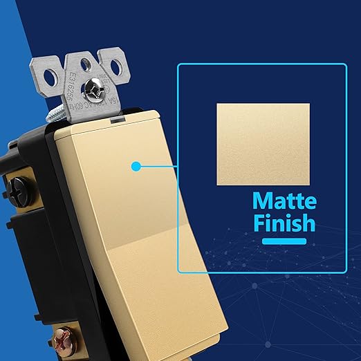 LIDER Minimalist Design Matte Finish Lighted 4-Way Decorator Light Switch - Image 4