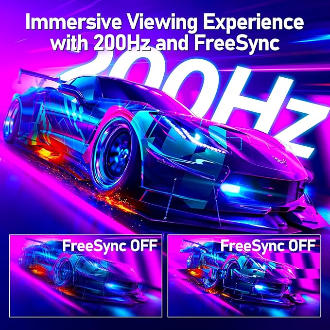 Gawfolk Gaming Monitor 24.5 Inch 200Hz Built-in Speakers, 180hz PC Monitor FHD - Image 6
