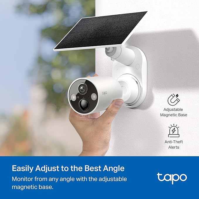 Tapo MagCam 2K Solar, Outdoor Battery Camera+Magnetic Base+Solar Panel - Image 8
