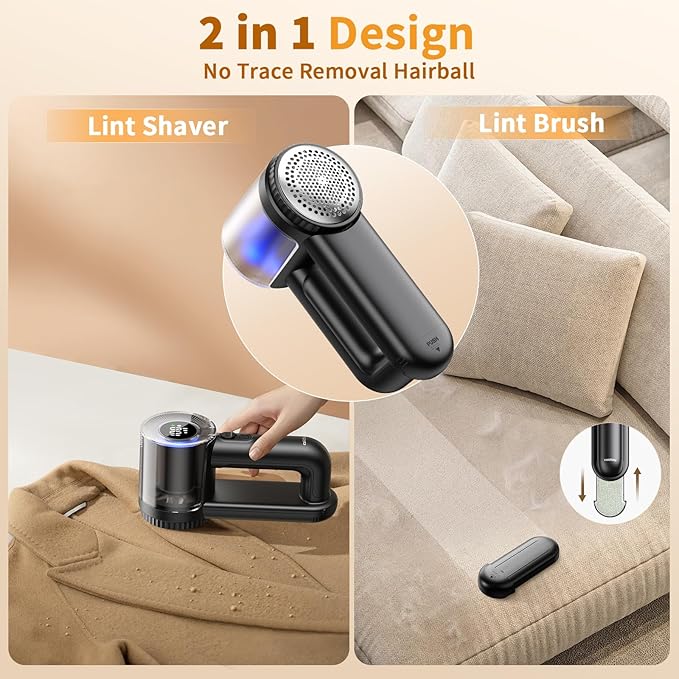 coldSky Fabric Shaver Rechargeable, 2-in-1 Electric Fabric Shaver & Lint Remover - Image 6