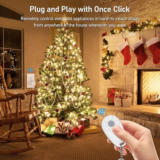 Thinkbee Remote Control Outlet, 15A /1500W 300ft RF Range Wireless Light Switch - Image 4