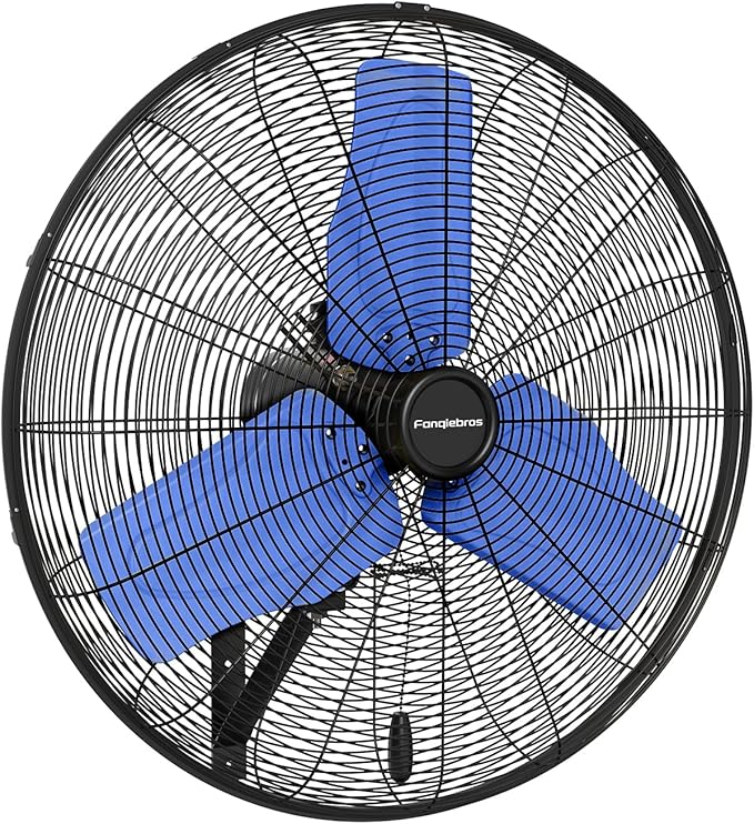 Pro 9500 CFM 24" Outdoor IP44 Waterproof Wall Mount Fan, 3-Speed Oscillating by Fanqiebros