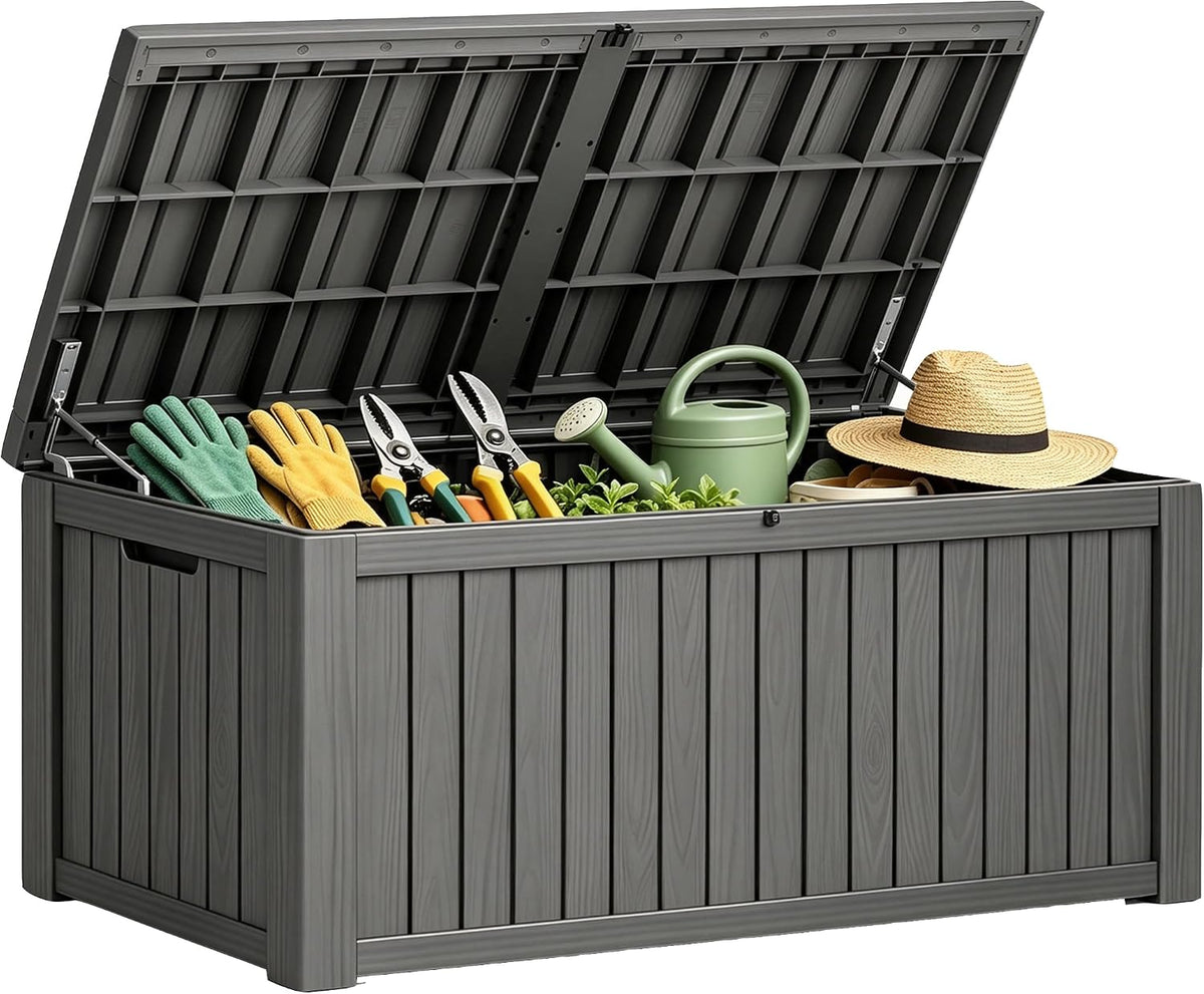 fancyango 220 gallon large outdoor storage deck box, main product view