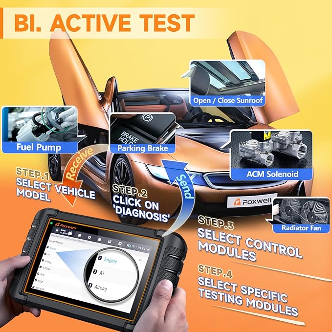 2026 FOXWELL Scanner NT809BT Wireless OBD2 Scanner Diagnostic Tool - Image 3