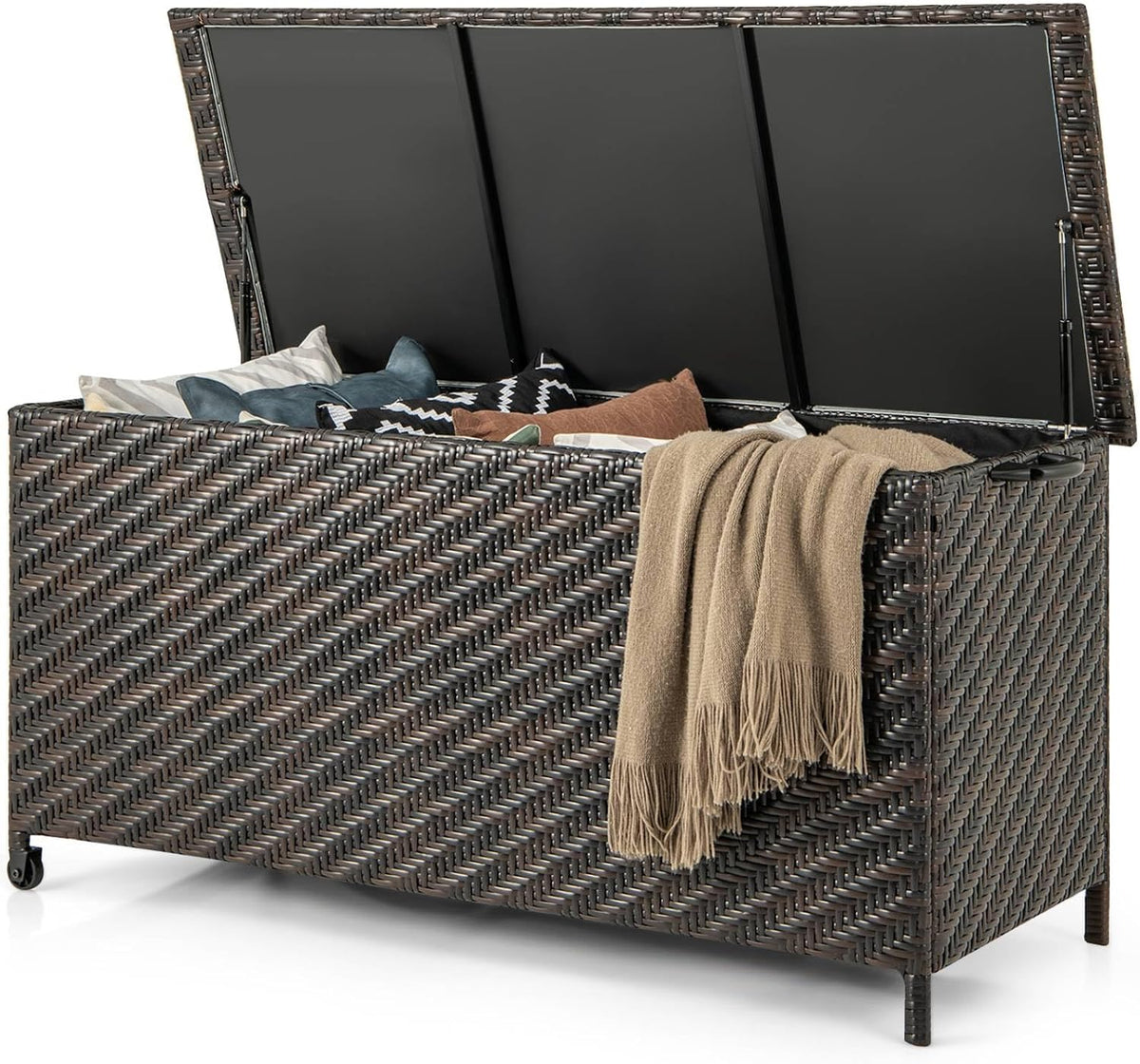 tangzon 320l garden deck box, patio cabinet container, main product view
