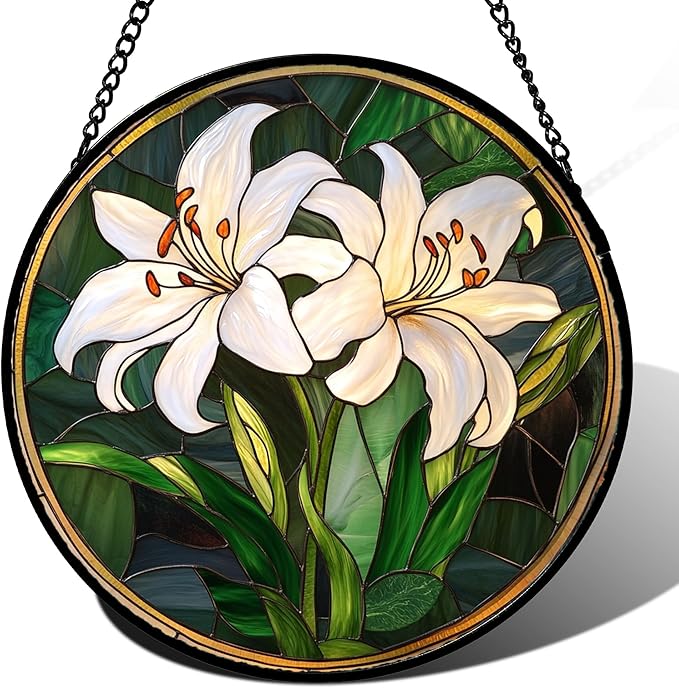 CRISGIF Stained Glass Window Hanging by Follow