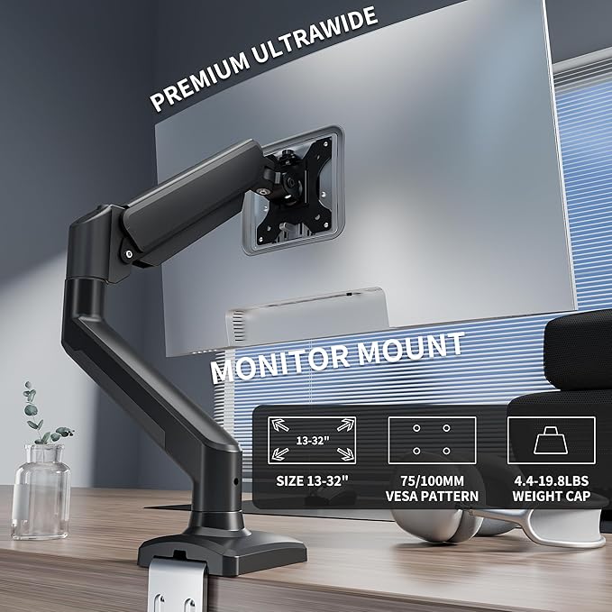 Single Monitor Arm Desk Mount，Gas Spring Monitors Arm - Image 2