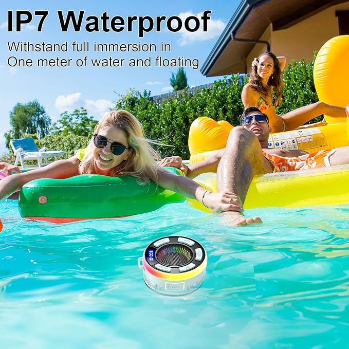 Shower Bluetooth Speaker IPX7 Waterproof, Portable Bluetooth Speakers - Image 6