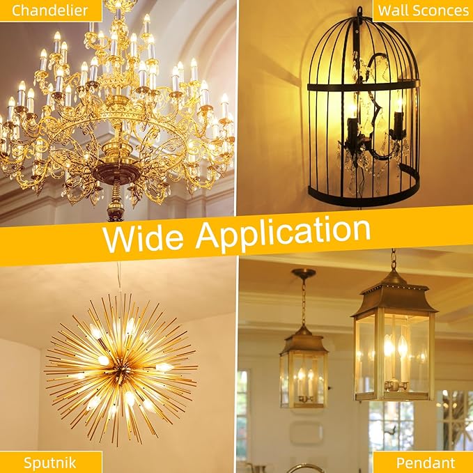 GvvooHome E12 Candelabra Bulb 40 watt Equivalent, E12 LED Bulb Dimmable - Image 7