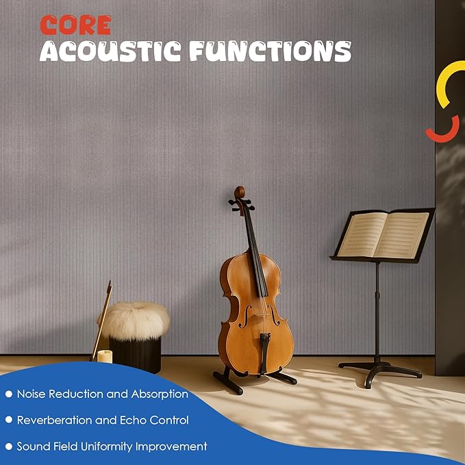 5 Pack Acoustic Panels, 47.2x23.6x0.4 inch Acoustical Wall Panels, Large - Image 3