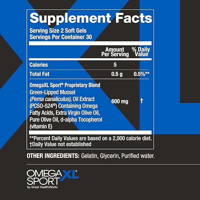 OmegaXL Sport Extra Strength Muscle Recovery Supplement and Respiratory Support - Image 8