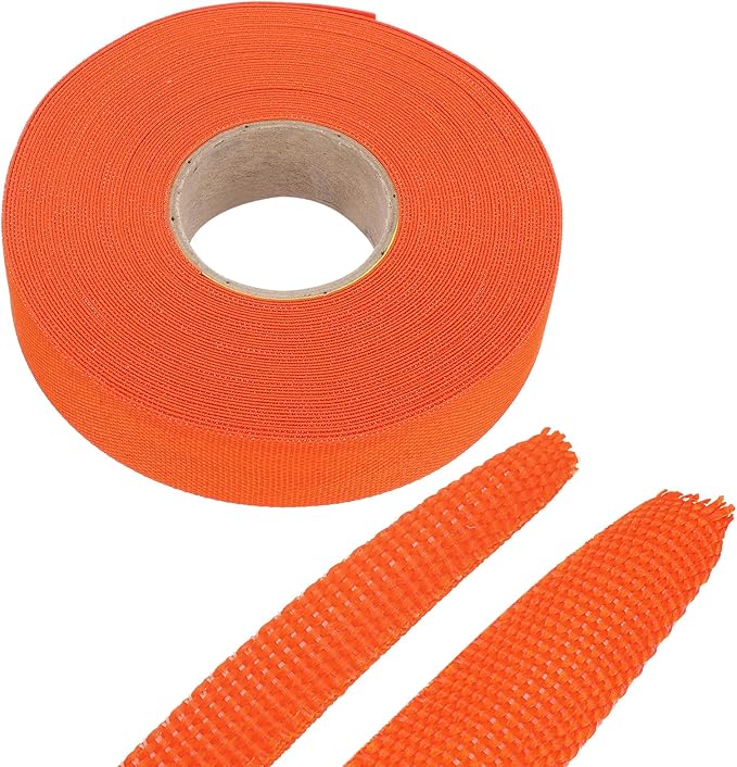 MECCANIXITY Braided Cable Sleeves Heat Shrinkable Fabric Sleeving, 7/8" 60ft by MECCANIXITY