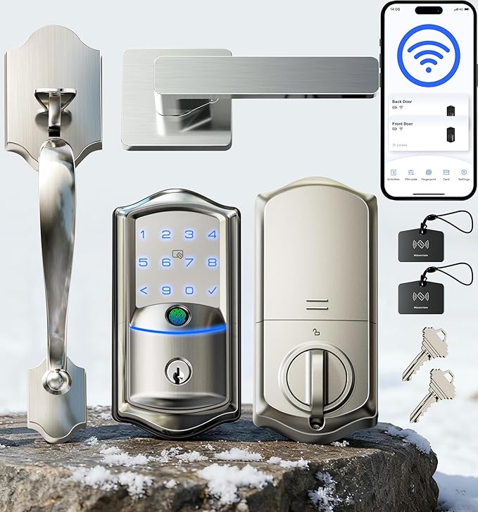 Veise VE027-H Built-in Wi-Fi Fingerprint Smart Deadbolt Lock by Veise