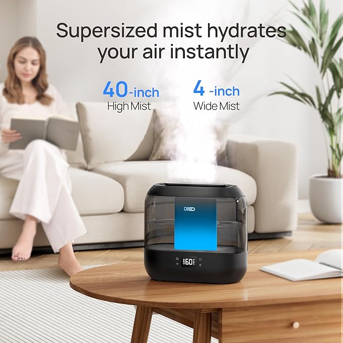 DREO Smart Humidifiers for Bedroom, Top Fill 4L Supersized Humidifier Large Room - Image 5