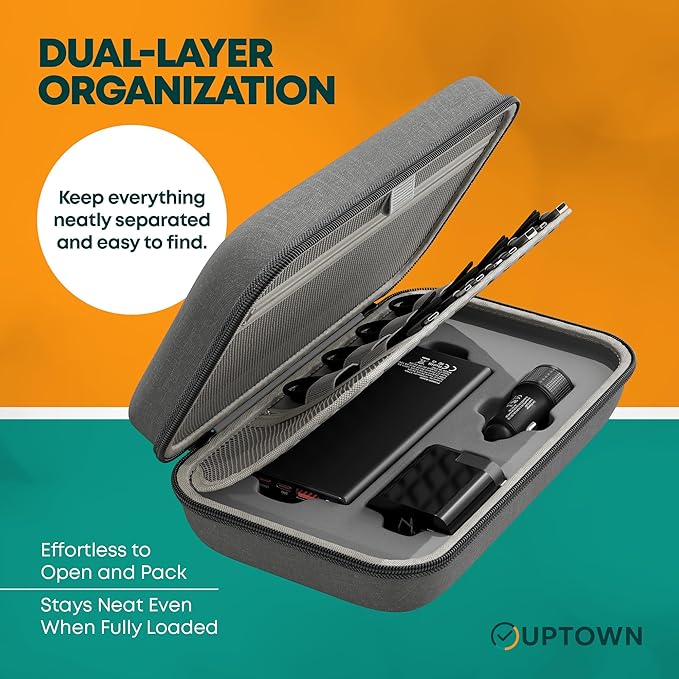 Uptown 7- Piece Travel Charging Tech Bundle – 10, 000mAh Portable Charger - Image 6