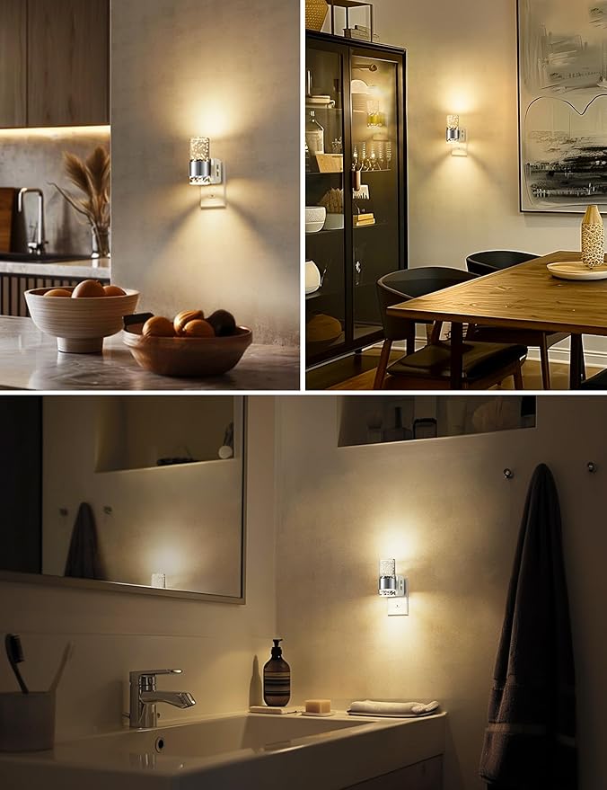 L LOHAS LED Night Light, Dimmable Night Lights Plug into Wall, 2 Pack Acrylic - Image 6