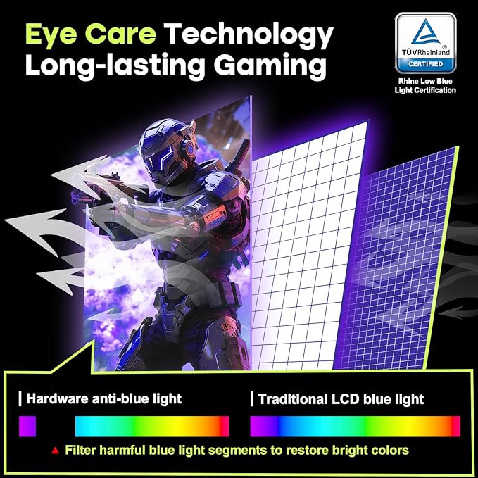 Amzfast 24.5 Inch FHD 280Hz/240Hz Gaming Monitor, 1ms Adaptive Sync, 10 Bit - Image 8