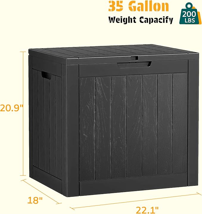 NUNU LAB 35 Gallon Outdoor Storage Box Waterproof, Outside Package Delivery - Image 3