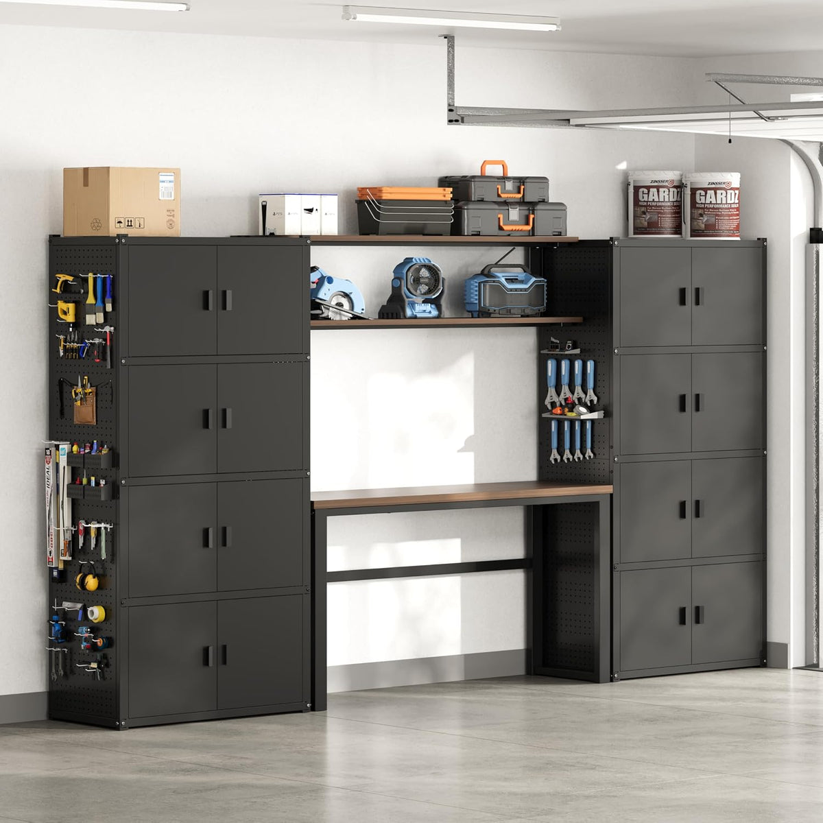 fleximounts 117" l modular garage storage cabinet with, main product view