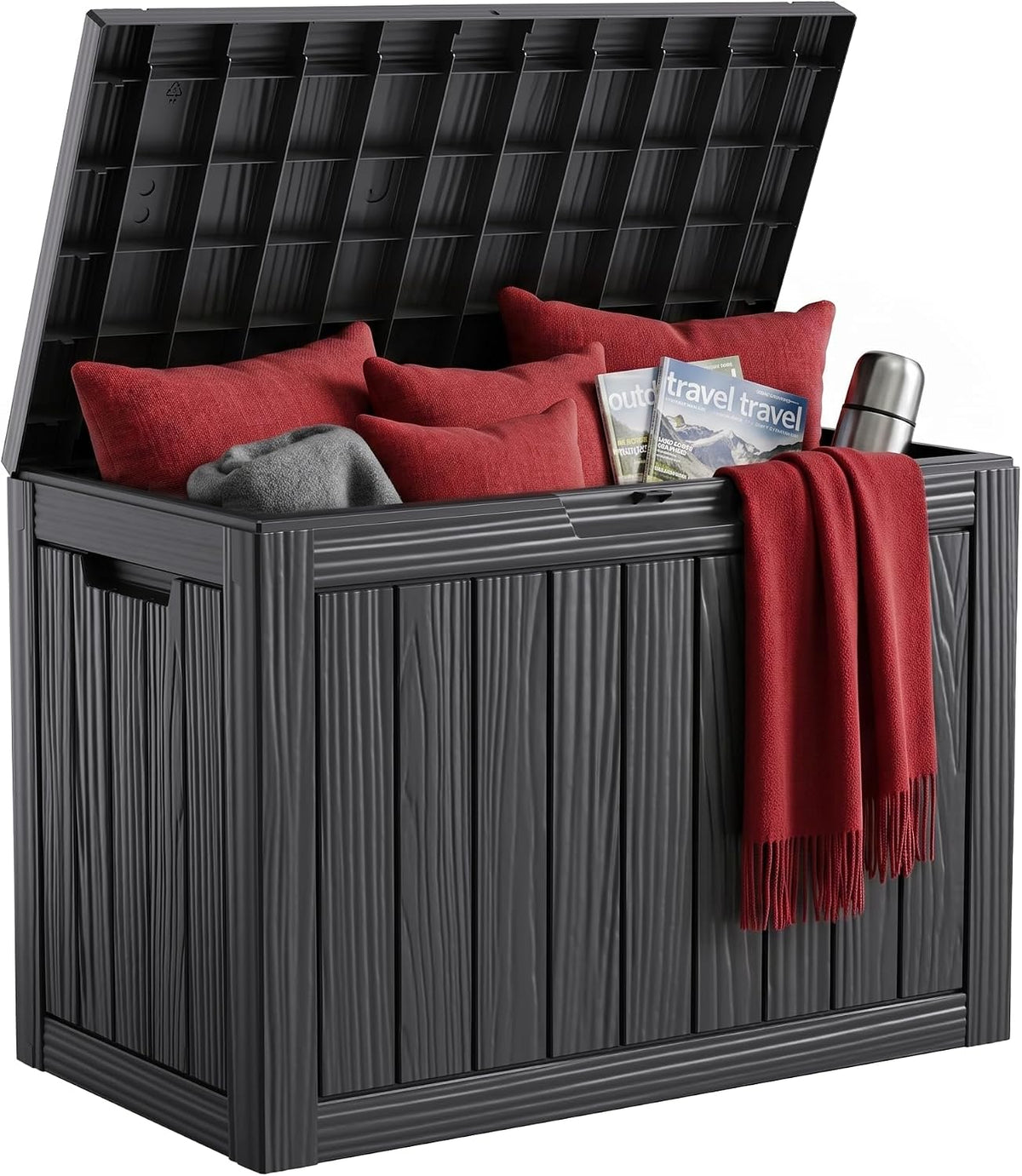 55 gal outdoor storage box waterproof lockable deck, main product view