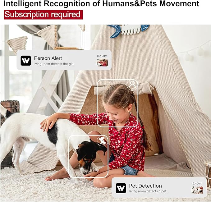 GBIUT Indoor Security Camera, 5G & 2.4GHz Dog/Puppy/Pet WiFi Security Camera - Image 6