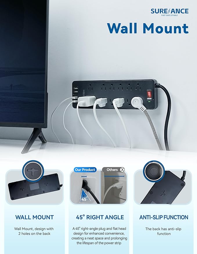 Surge Protector Power Strip - Image 4