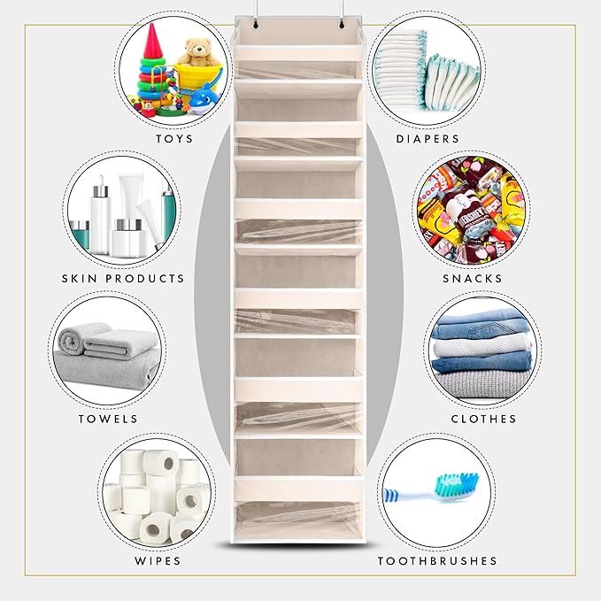 HOMELUX THEORY UPGRADED 6 Tiers Over The Door Organizer Hanging - Image 6