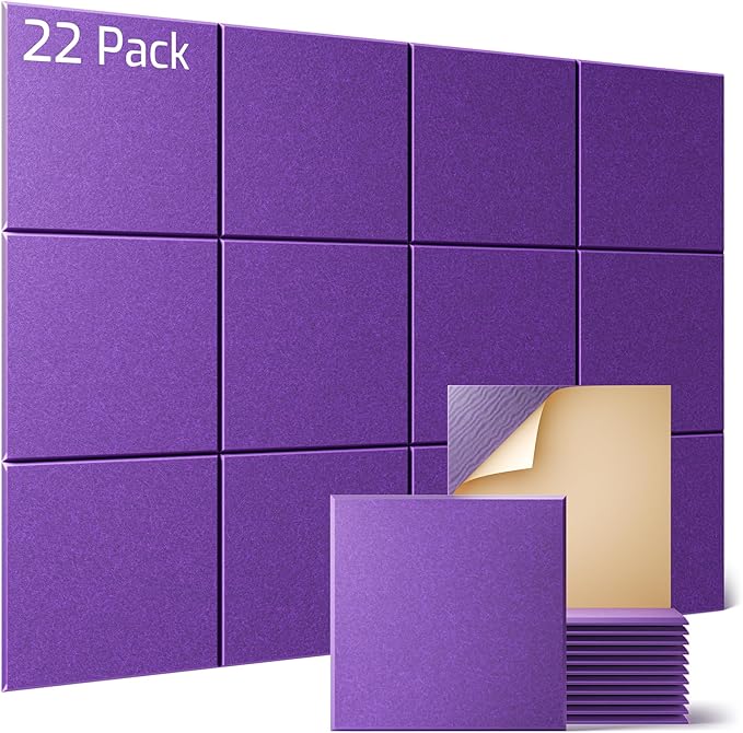 Sonicism 22 Pack Acoustic Wall Panels by Sonicism