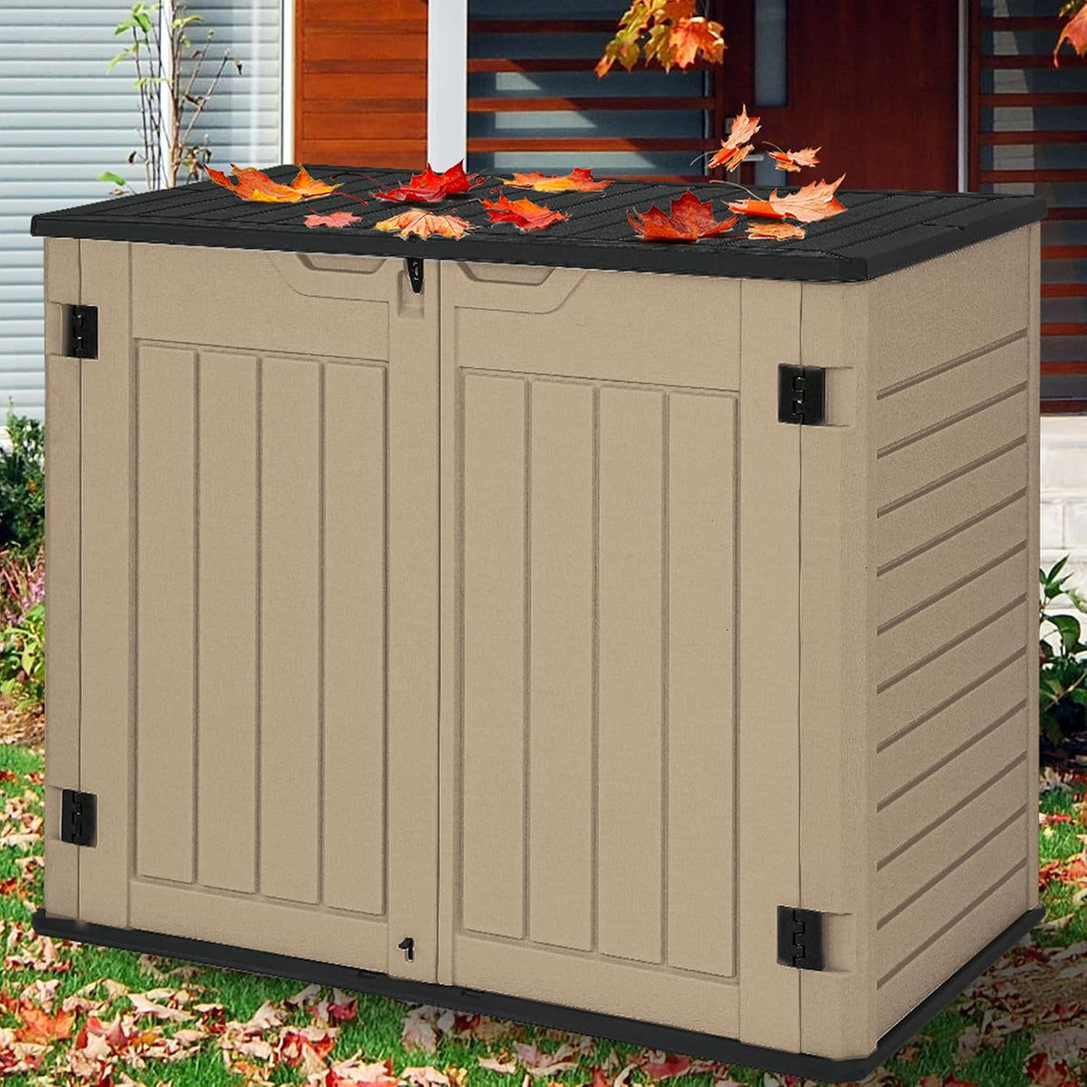 yitahome outdoor resilient storage shed, 35 cu ft, main product view