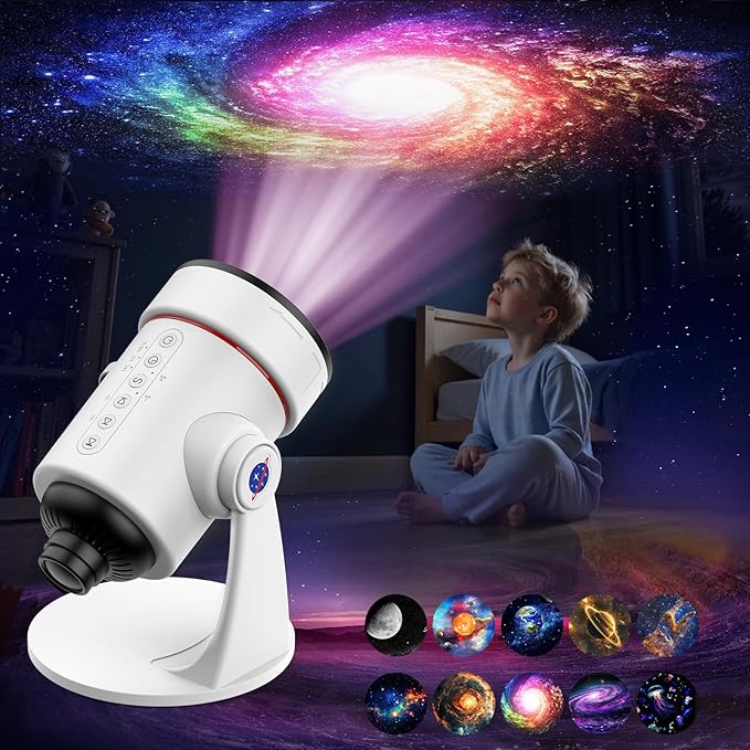 Galaxy Projector White Noise Machine Features 28 Non-Repeating Natural Soothing by aiyyottoMAll