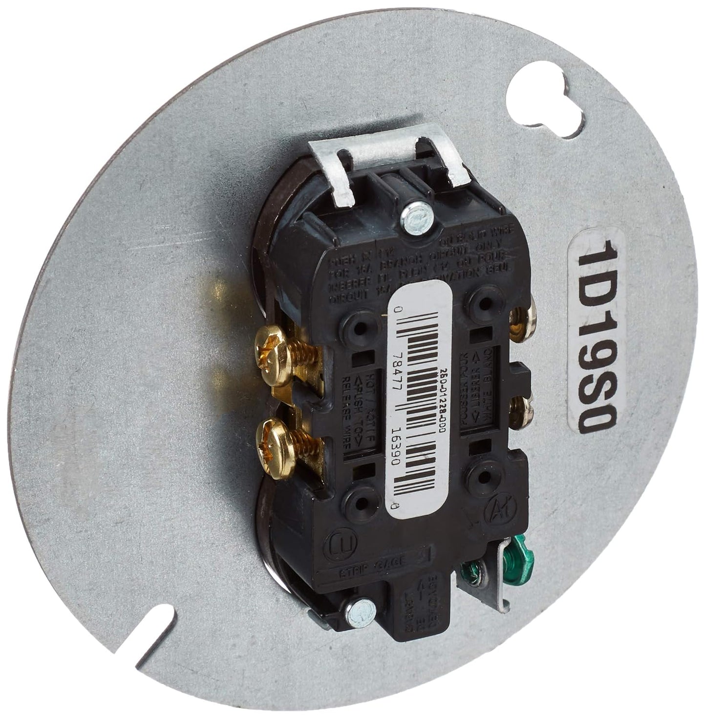 Leviton 15 Amp 125 Volt, Duplex Receptacle, with 4" Metal Cover, Residential Grade, Grounding, 1228, Brown