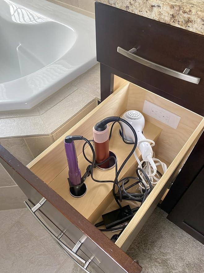 My Tidy Space Compact Combo USB-A USB-C 15 Amp in-Drawer Docking Station Outlet - Image 5
