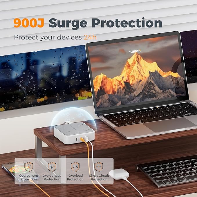 TESSAN Surge Protector Power Strip - Image 3