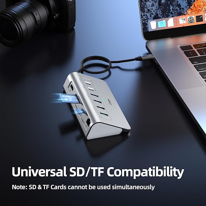 intpw P9R USB C Hub Ethernet, 10-in-1 USB-C Docking Station, Aluminum USB to - Image 8