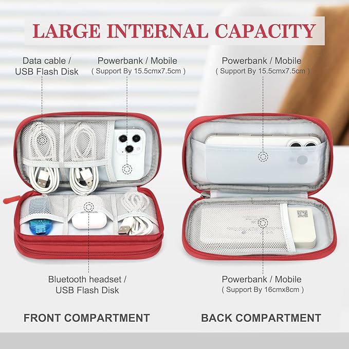 FYY Travel Cable Organizer Pouch Electronic Accessories Carry Case Portable - Image 3