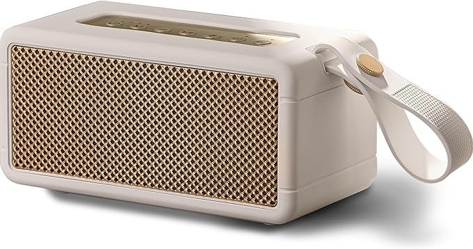 AT&T Essentials Retro 40W Bluetooth Speaker, IPX6 Waterproof, LED Light Modes by ATT