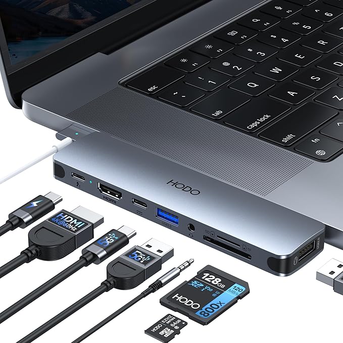 USB C Hub HDMI USB Adapter for MacBook Pro Air M3 M2 M1 2025-2018 13 14 16" by HODO