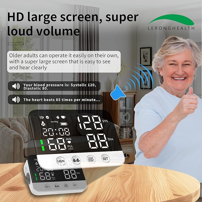 LERONGHEALTH Digital Upper Arm Blood Pressure Monitor - Image 3