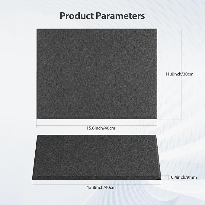Amantech 12 Pack Acoustic Panels Self Adhesive Sound Proof Foam, High Density - Image 6