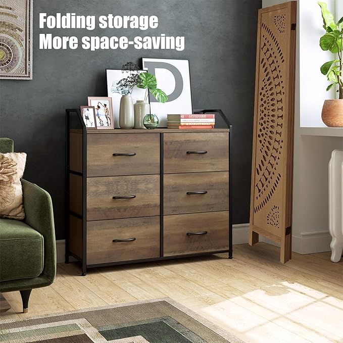 ALeesing 6 Panel Wood Room Divider Fully Assembled, Decorative Room Dividers - Image 8