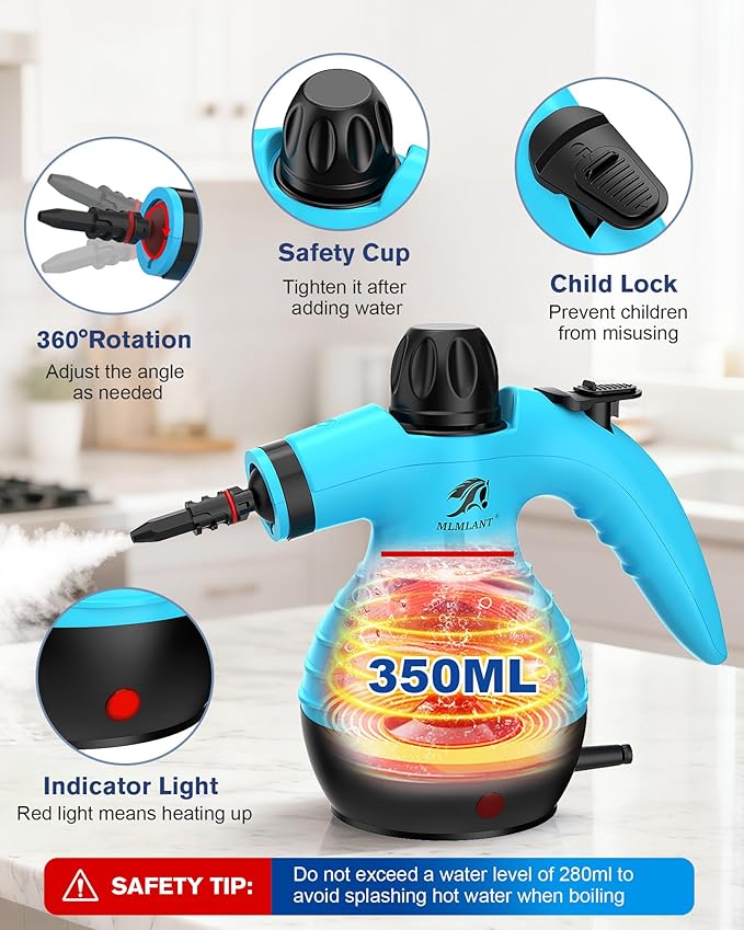 MLMLANT Handheld Steam Cleaner, suitable - Image 4