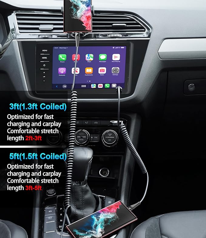 PRAKIE Coiled USB C Cable Fast Charging - Image 4