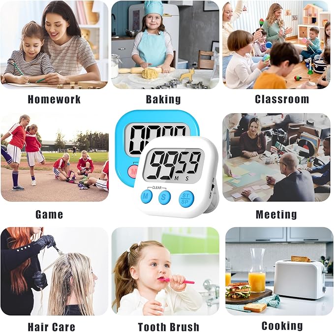 ZILLEEN Classroom Timer for Kids Teachers 2 Pack Digital Timers - Image 6