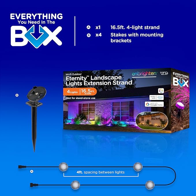 Enbrighten Vibe Eternity Garden Lights, Extension Only, Not - Image 7