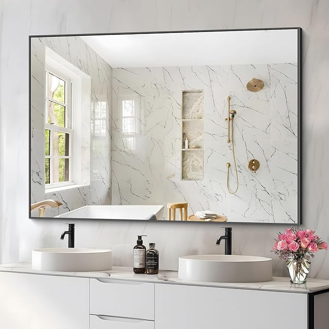 36x50inch Bathroom Mirror, Large Rectangular Wall Mirror - Image 2