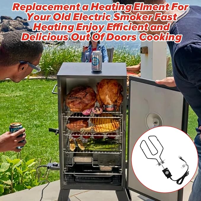 Upgrade Universal 1650W 15A Electric Smoker Heating Element Kits - Image 7