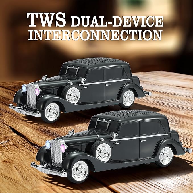 WSTER Vintage Car Bluetooth Speaker, Retro Classic Model - Image 3