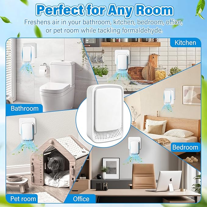 Plug-In Ionic Air Purifier 4 Pack, Silent Filterless Ionizer - Image 7