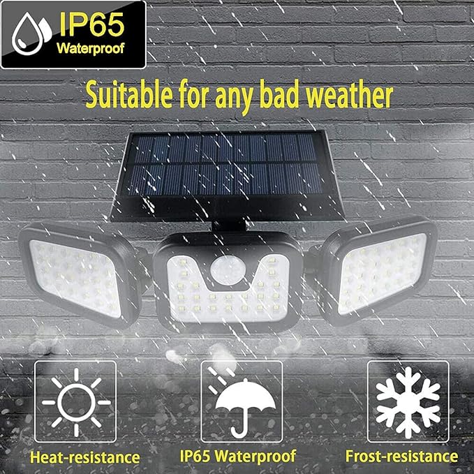AVJONE Solar Lights Outdoor, 3000LM Super Bright Motion Sensor Outdoor Lights - Image 2