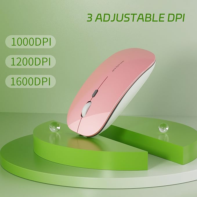 Uciefy Q5 Slim Rechargeable Wireless Mouse, 2.4G Portable Optical Silent Ultra - Image 4